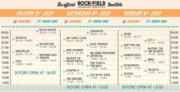 Rock-a-Field Timings Announced; Tickets & Passes Still Available