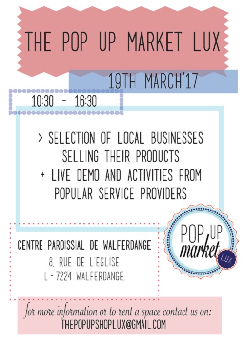 Pop Up Market Luxembourg Offers Showcase Event for Small Businesses